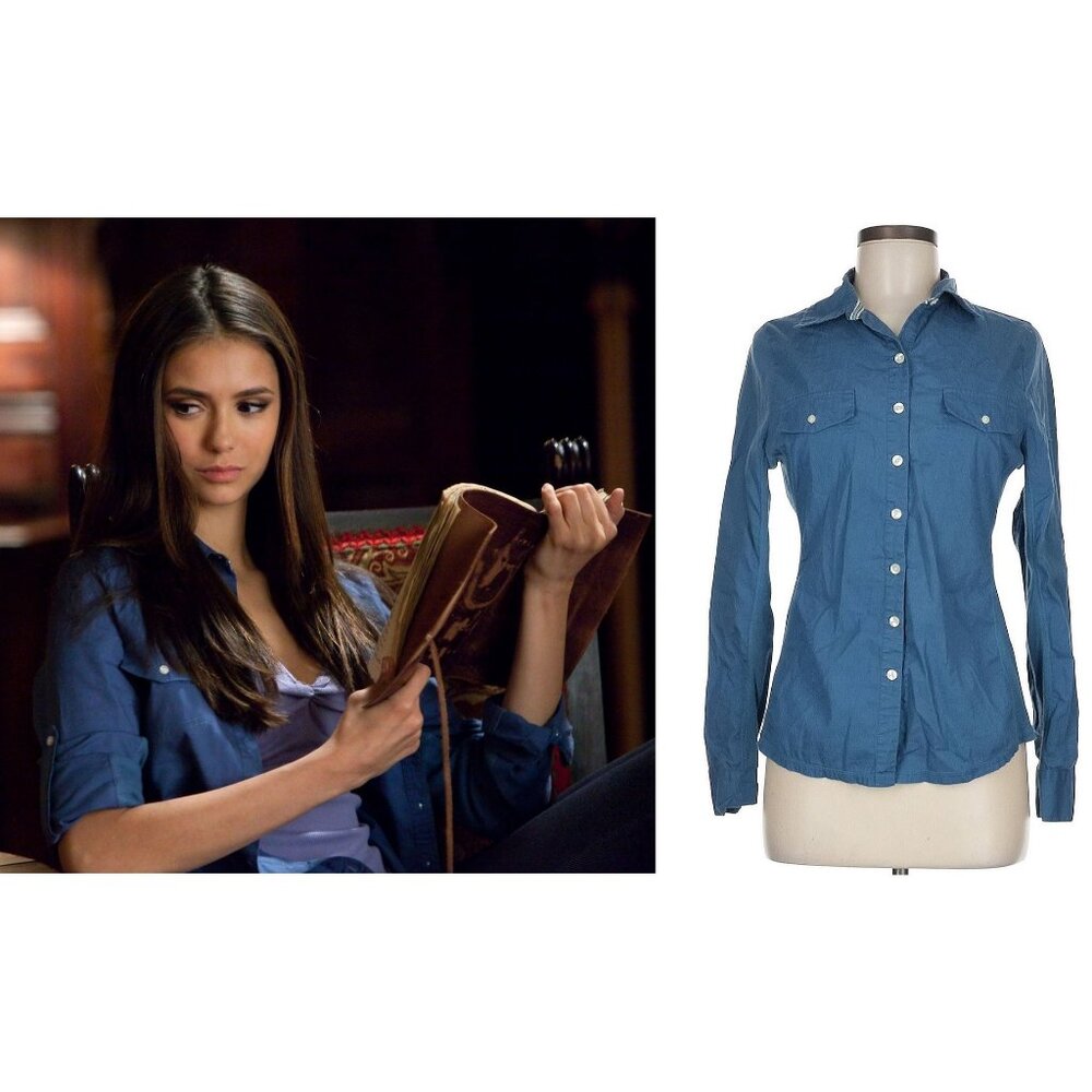 ASO THE VAMPIRE DIARIES KATHERINE PIERCE Shirt Top RARE EUC